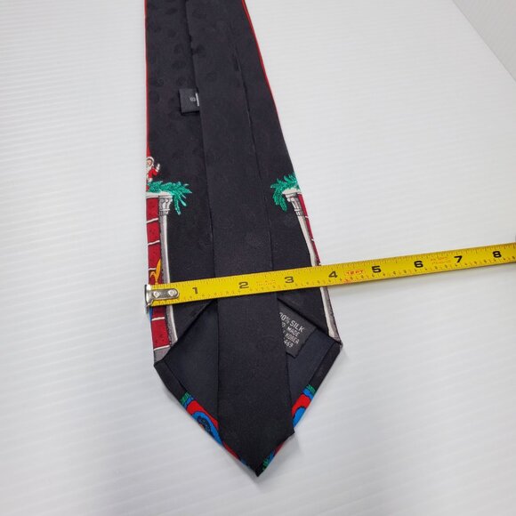 Robert Alan Polyester Necktie Multicolor Presents and Silver Stars Tie 56"x3.75" - Picture 7 of 8